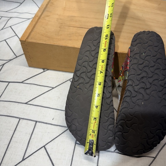 BIRKENSTOCK GIZEH BIRKO-FLOR THONG SANDALS Pink Teal Yellow SIZE 10 US / 41 EU - Picture 9 of 14